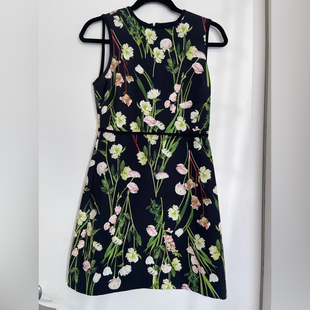 Victoria Beckham for Target Floral Mini Dress - Black and Green